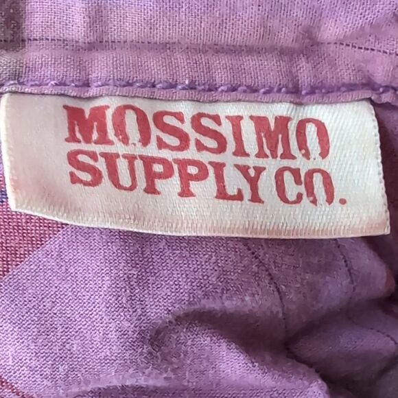mossimo Western Lilac Plaid Button-Up Shirt Size M - Picture 3 of 7
